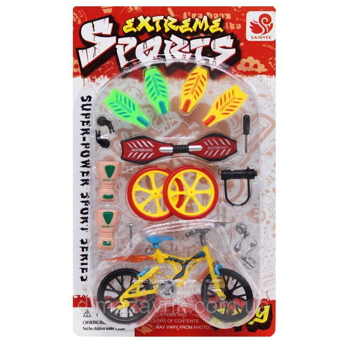 Пальчиковий скейт — фінгерборд b35001 9,5 см, велосипед 12 см, фото 1