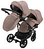 Коляска 2 в 1 для двійні Bair Next DUO Soft 03 темний капучино, фото 7