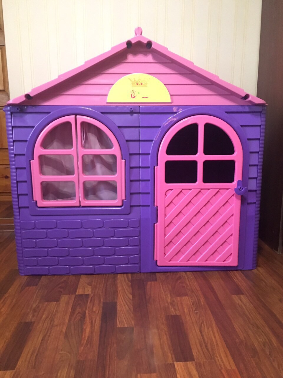 Детский игровой пластиковый домик со шторками Doloni для детей А7437-2 - фото 6 - id-p1484892242