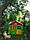 Детский игровой пластиковый домик со шторками + пластиковая горка Doloni для детей, фото 7
