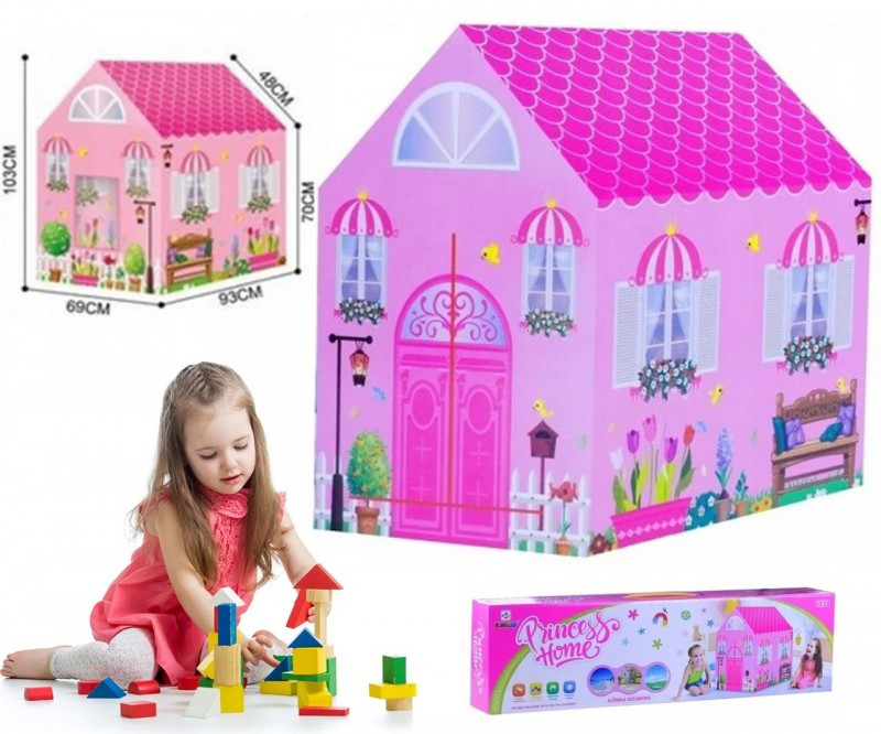 Детская игровая палатка-домик складная Princess Home Розовый - фото 1 - id-p1484891669
