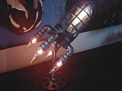 Лампа світильник настільна ракета ретро