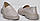 Розмір 39 - стопа 25,5 сантиметра   Жіночі демісезонні шкіряні туфлі на платформі, бежеві, фото 4