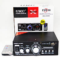 Підсилювач звуку UKC AK-699BT USB Bluetooth потужний 2х канальний підсилювач з блютузом для будинку, фото 5