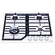 Газова варильна поверхня для кухні WEILOR GM W 624 WH, біла емальована з турбо конфоркою, газ-контроль, фото 2