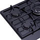Газова варильна поверхня WEILOR GM W 714 BL, чорна емальована на 5 конфорок, газ-контроль, фото 3