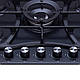 Газова варильна поверхня WEILOR GM W 714 BL, чорна емальована на 5 конфорок, газ-контроль, фото 4