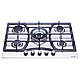 Газова варильна поверхня WEILOR GM W 714 SS, нержавіюча сталь на 5 конфорок, газ-контроль, фото 2