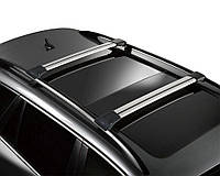 Багажник на крышу Peugeot Rifter 2019- серый на рейлинги WingV1-110-1740