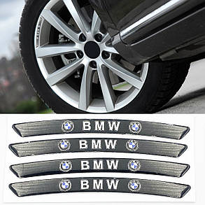 Наклейки на диски BMW (БМВ) E39 E53 E60 E46 E34 E90 E65 E66 E70 F10, F15 F20 F30 F35 Чорні, фото 1