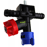 Форсунка обприскувача Польська прохідна з боковим відсікачем Polimer