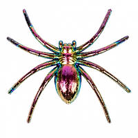 Набір пластикових павуків Хелловін 6*6.5 см 6 шт металізовані Yes! Fun