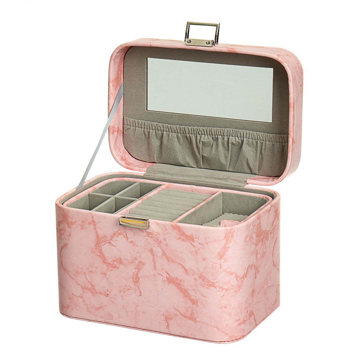 Скринька для прикрас шкірозамінника 22х15х6 см 10505-007/orange