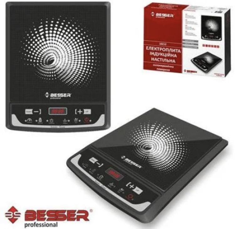 Індукційна плита Besser 10212 2000 Вт електроплита електрична піч - фото 1 - id-p1484952147