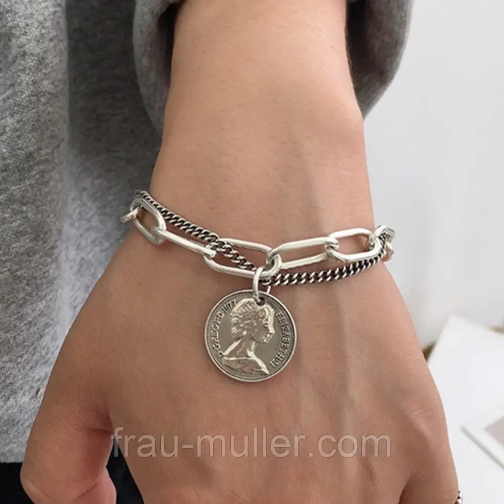 Жіночий браслет з монеткою Alexika