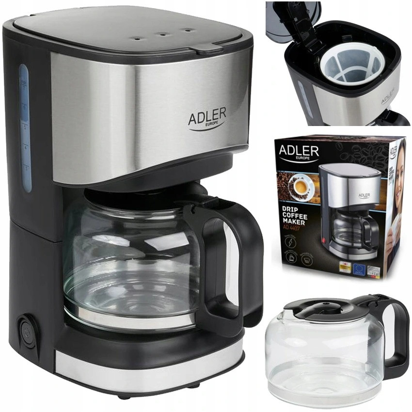 Кавоварка, крапельна фільтраційна Adler AD 4407 (1.7 л, 550 Вт, Польща), фото 1