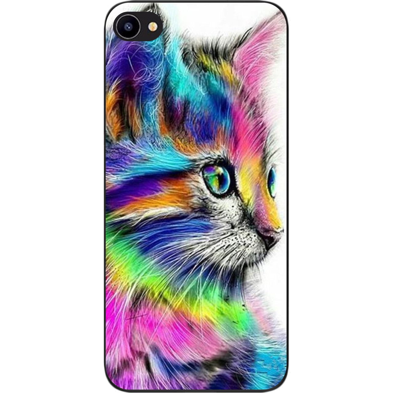 Силіконовий чохол бампер для Meizu U10 з картинкою Різнобарвний котик, фото 1