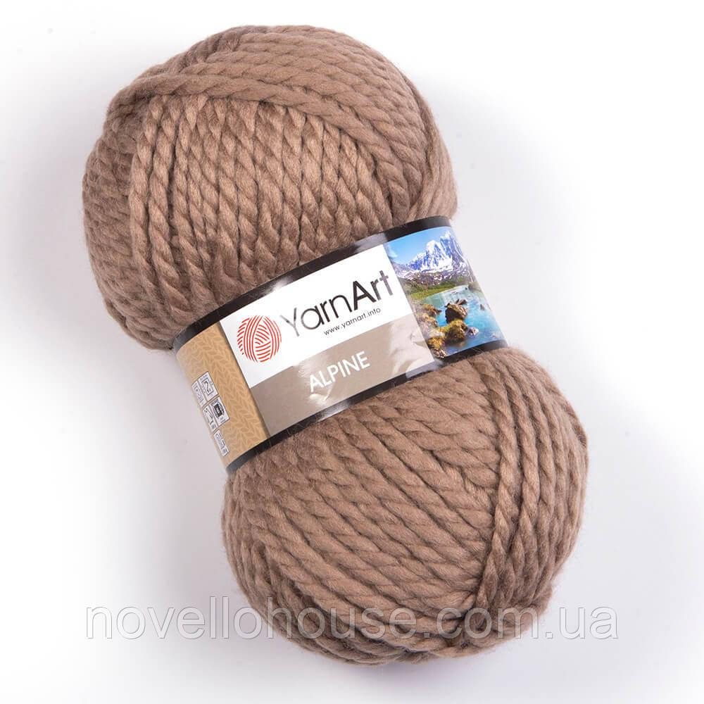 YarnArt ALPINE (Альпін) № 336 бежевий (Напіввовняна пряжа, нитки для в'язання)
