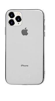 Чохол Silicone Glass Case для iPhone 11 Pro Max (08) White білий