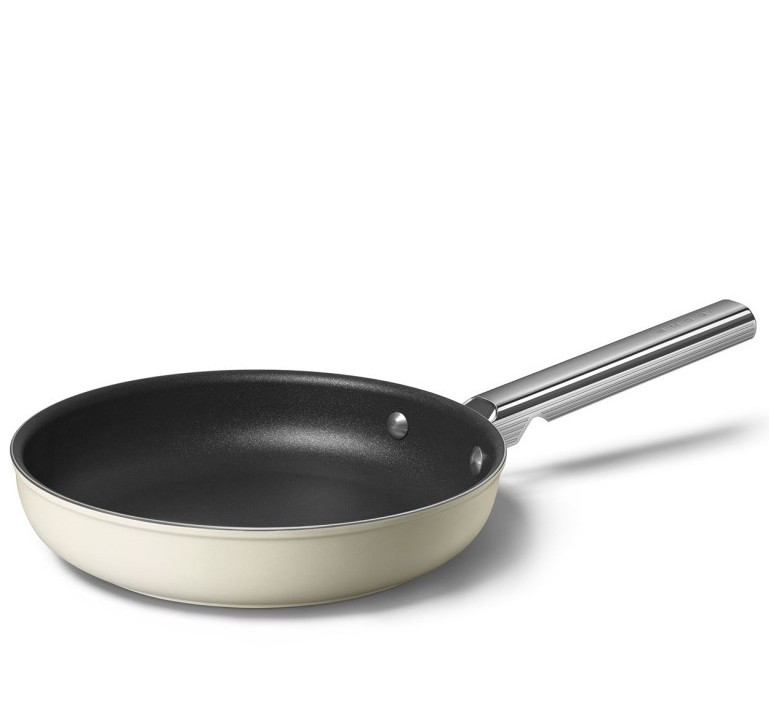 Сковорода індукційна Smeg Retro Style 50 28 см кремова CKFF2801CRM, фото 1