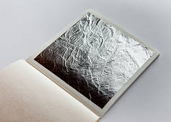 Сусальне срібло (харчова поталь) для декорування кондитерських виробів, лист 8х8 см