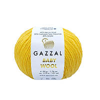 Gazzal BABY WOOL (Газзал Бейби Вул) № 812 желтый (Шерстяная пряжа, нитки для вязания)