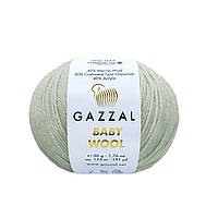 Gazzal BABY WOOL (Газзал Бейби Вул) № 817 светло-серый (Шерстяная пряжа, нитки для вязания)