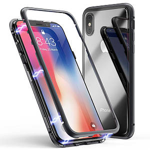 Магнітний чохол на Iphone Xs Max чорний Код 10-1900