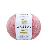 Gazzal BABY WOOL (Газзал Бейби Вул) № 831 ярко-розовый (Шерстяная пряжа, нитки для вязания)