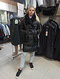 Clasna зима, жіноча зимова куртка пуховик з штучним хутром каракуля, XL, фото 5