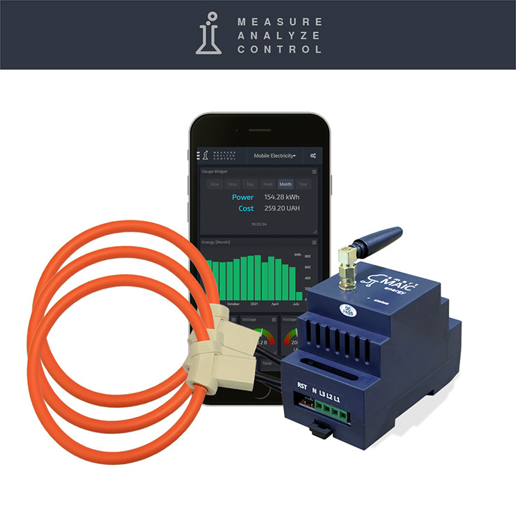 Розумний лічильник електроенергії з WiFi D103-R1500, трифазний 1500А