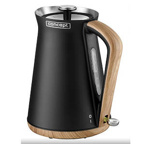 Електрочайник із неіржавкої сталі Concept 1.7 л NORDIC чорний RK3311