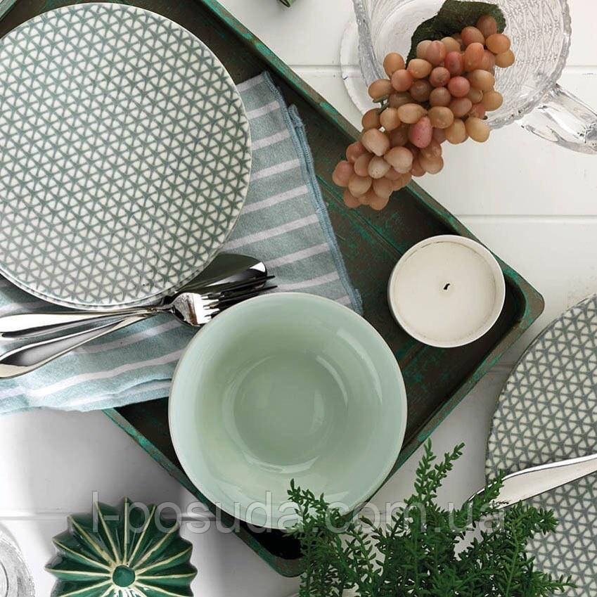 Порцеляновий салатник Nanoceram Green 15 cм професійний фарфор Kütahya, фото 1