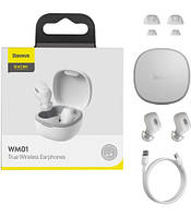 Bluetooth навушники Baseus Encok TWS WM01 White