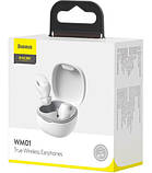 Bluetooth навушники Baseus Encok TWS WM01 White, фото 7