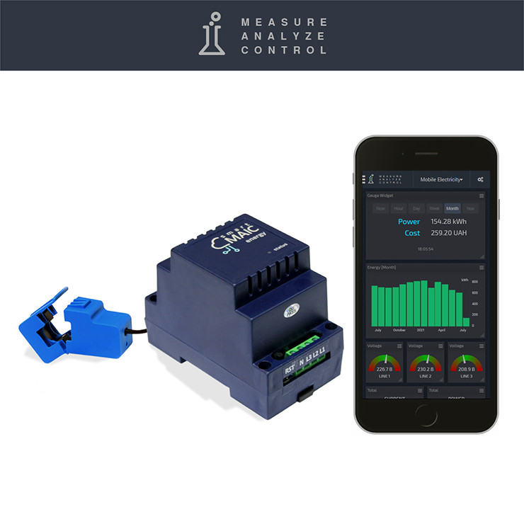 Розумний лічильник електроенергії c WiFi D101, однофазний, стандартна версія, защіпка