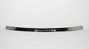 Накладка на задній бампер (без загину) Hyundai Santa Fe 2012-...