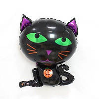 Фольгована кулька велика фігура Чорний кіт 62х48см Китай