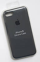 Чехол для Iphone 7/8/SE 2020 Silicone Case бампер закрытый низ (Dark grey)