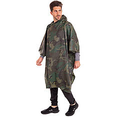 Дощовик плащ-намет. Камуфляж Woodland