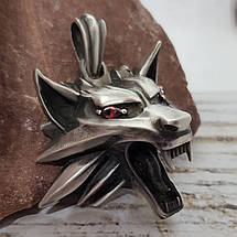 Відьмак Великий, школа Вовка, Голова Вовка, Ґеральт з Рівії, Великий кулон, амулет, фото 5