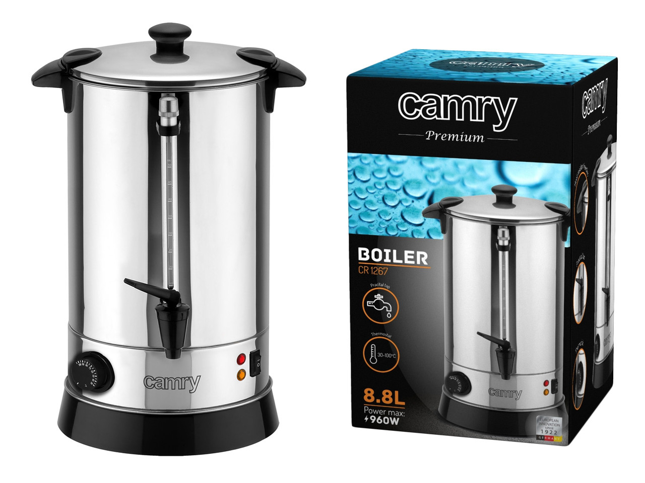 Апарат для гарячих напоїв, термопот Camry CR 1267 (8.8 л, 950Вт, Польща), фото 1