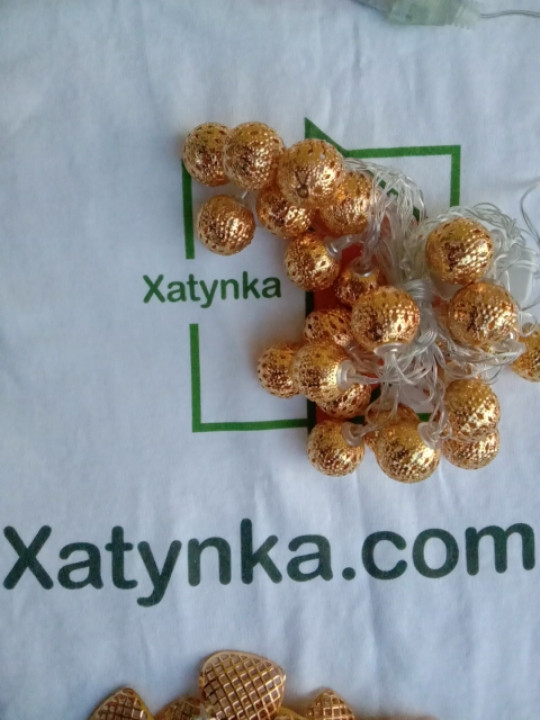 Новорічна світлодіодна гірлянда Фігурки ЗОЛОТО "КУЛЬКА" 20LED 3м. теплий білий