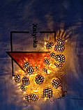 Новорічна світлодіодна гірлянда Фігурки ЗОЛОТО "КУЛЬКА" 20LED 3м. теплий білий, фото 2