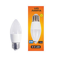 Світлодіодна лампа EGE LED 8w свічка ТС001, Е27