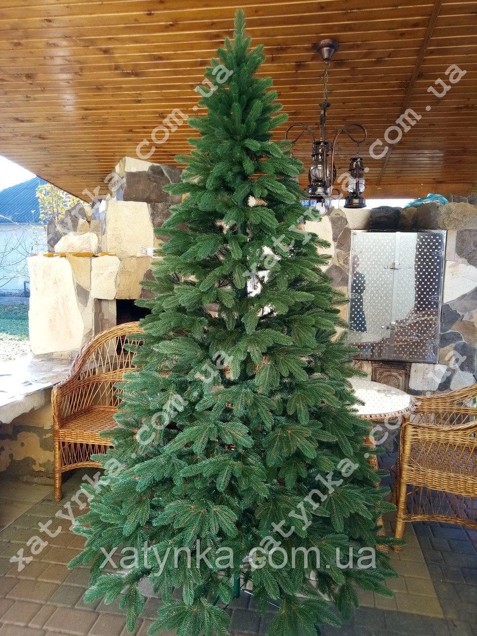 Лита ялинка Преміум 2.50 м. зелена / Ялинка з пластику штучна / литая елка