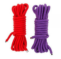 Набір мотузок для бондажу Submission 5М Purple&Red ( червона + фіолетова)