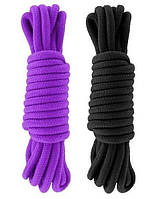 Набір мотузок для бондажу Submission 5М Black&Purple ( чорна + фіолетова)