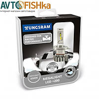 Автолампы LED Tungsram H4 Megalight +200 12V H4 24W 6000K