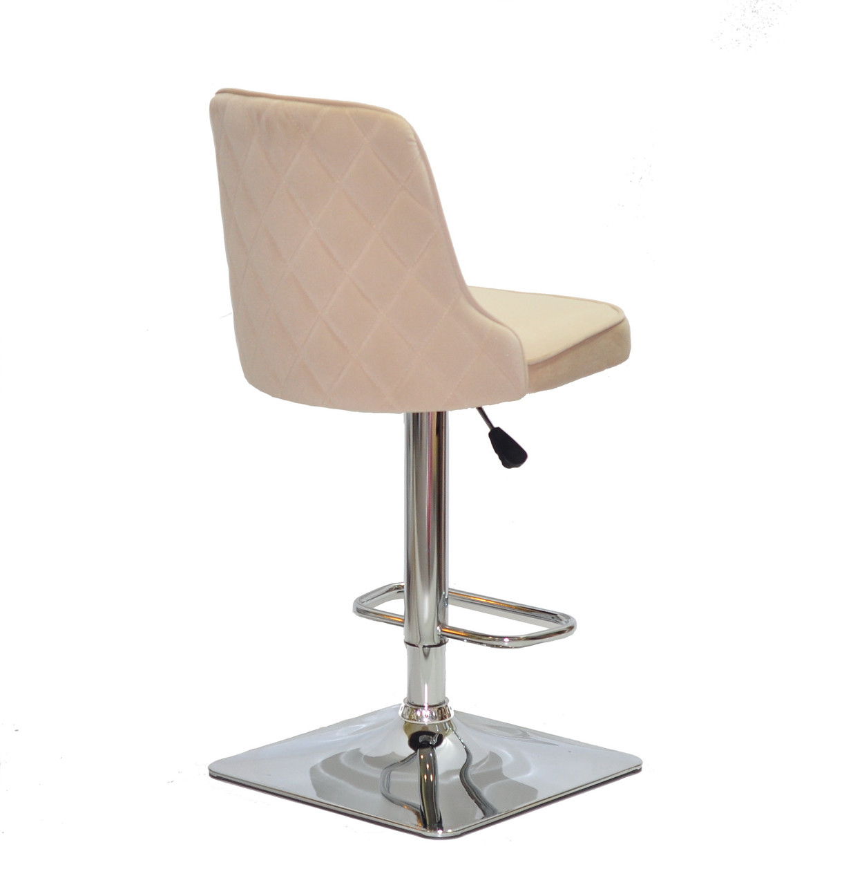 Барний стілець Адам ADAM BAR 4CH - BASE бежевыйй оксамит + стьобана спинка, фото 1